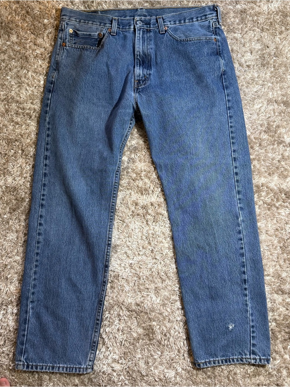 Levi's Straight Fit 505 Blue Denim Jeans 36x29